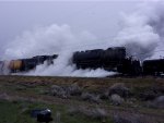 UP 4014 Whistle during the Rain